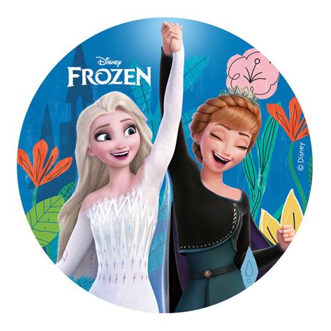 Oblea Comestible De Frozen De Elsa Y Ana De Cm Por