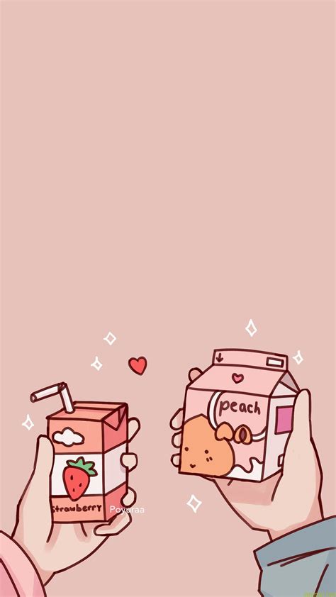 Cute Anime Stawberry Peach Milk Telephone Wallpaper Anime Blog