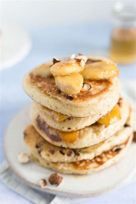 Caramelised Banana And Hazelnut Pancakes Recipe Caramelized Bananas