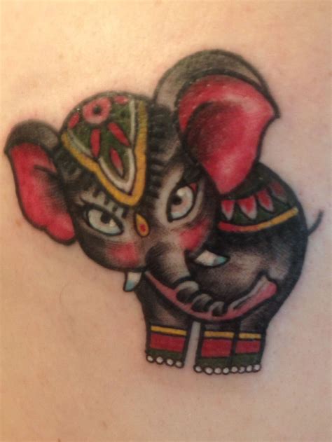 My New Elephant Tattoo On My Left Shoulder Love Love Love It