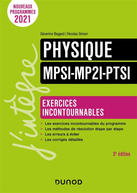 Physique Exercices Incontournables Mpsi Mp2i Ptsi Livre Et Ebook