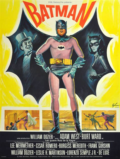 The batman's colin farrell has revealed his version of the penguin hasn't got much to do in the new dc movie. Large Original 1966 Movie Poster For Batman Starring Adam ...