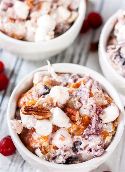 In a large bowl, whisk together sour cream, vanilla, and dry pudding mix until well combined. Christmas Holiday Ambrosia Salad | Daily Dish Recipes