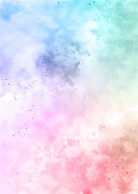 Pastel Rainbow Coloured Watercolour Texture Background 16763086 Vector