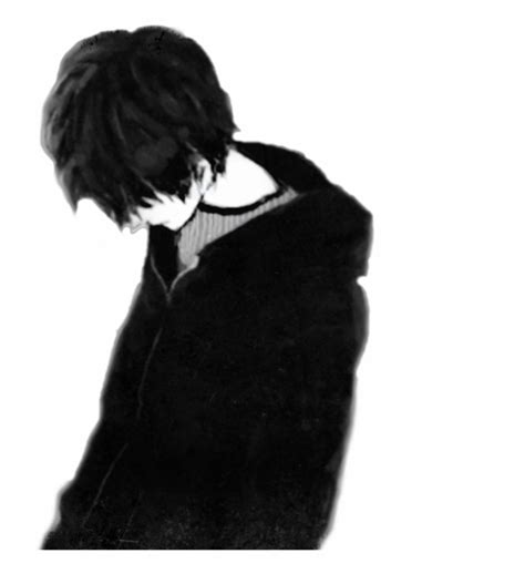 I may not be a boy or anime but i am kayleigh and i cry a lot, so hi. Sad Boy Black Only Me Anime Boy - Sad Anime Guy Png ...