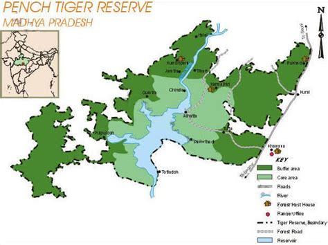Pench National Park Madhya Pradesh Location And Map