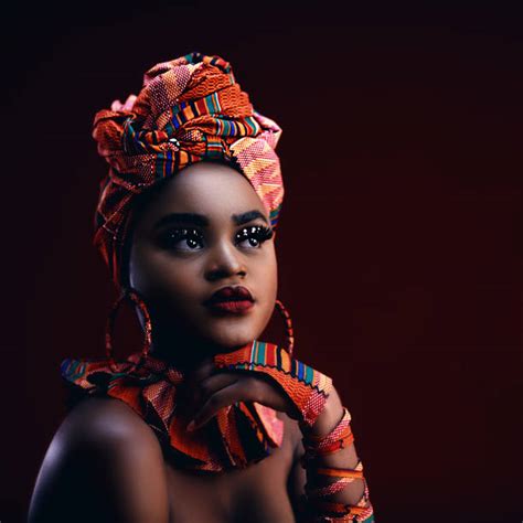 African Model In Traditional Attire Posing Stock Photos Pictures