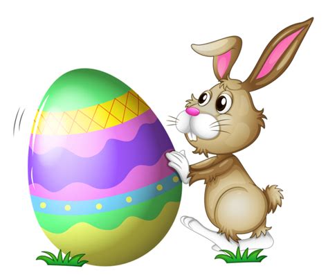 Easter Bunny With Egg Transparent Png Clipart