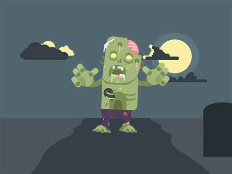 Download Animated  Zombie  Png And  Base