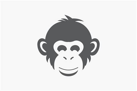 Premium Vector Monkey Face Vector Illustration Logo Template