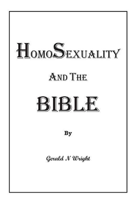 Homosexuality And The Bible By Gerald Neil Wright English Paperback