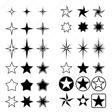 Star Shapes Collection Stock Vector Image By ©tuulijumala 2376786