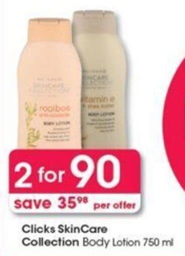Clicks Skin Care Collection Body Lotion 2 X 750ml Offer At Clicks