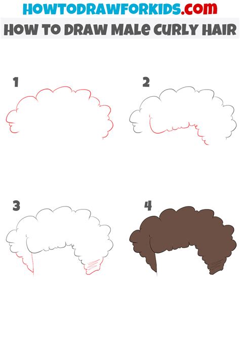 How To Draw Male Curly Hair Easy Drawing Tutorial For Kids