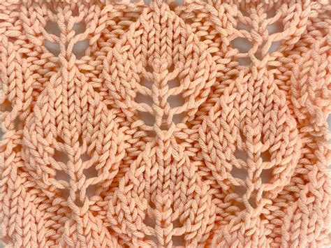 How To Knit Lace Leaves Leaf Knitting Pattern Cable Knitting