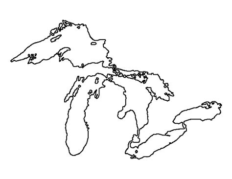 Printable Great Lakes Template