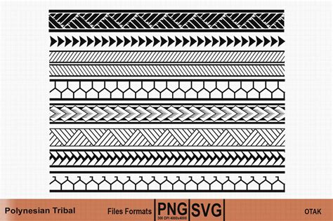 Polynesian Tribal Pattern Svg And Png Graphic Instant Download Etsy