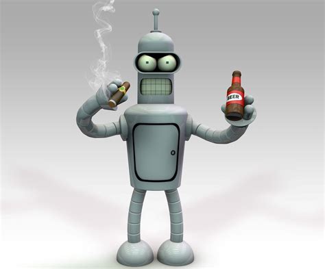 3d Futurama Bender Bending Rodriguez Rigged Cgtrader