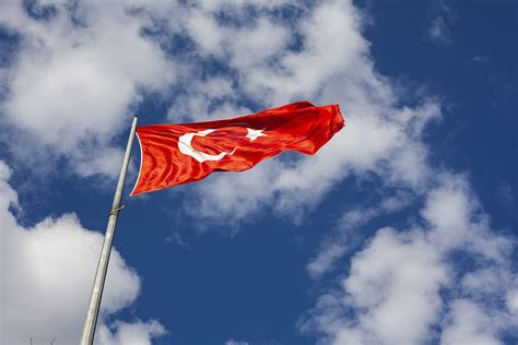 Hd Wallpaper Flag Red White Blue Color Light Turkey Turkish