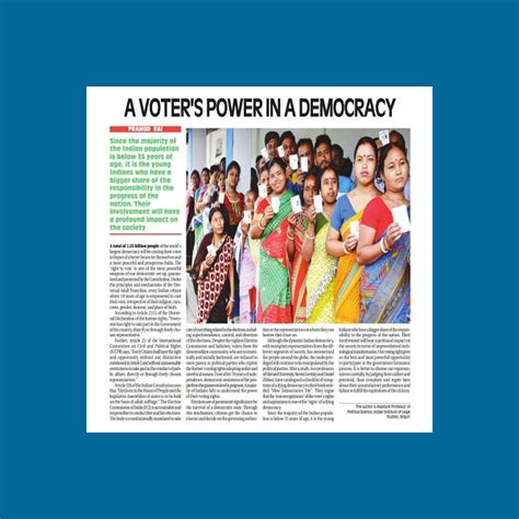 Voters Power In Democracy Newspaper Article Indian Institute Of