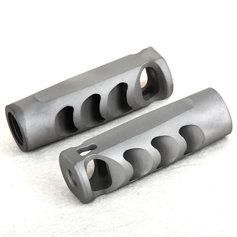 Stainless Steel Muzzle Brake 308762 58x24tpi With Jam Nut Crush