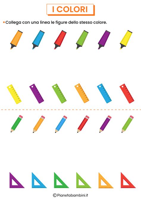 Schede Per Insegnare I Colori Ai Bambini Da Stampare PianetaBambini It