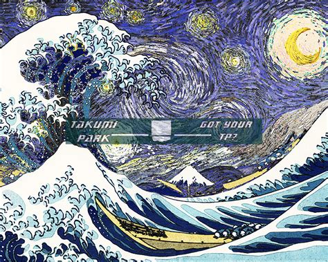 The Great Wave And Starry Night Mashup Art Takumipark Official Website
