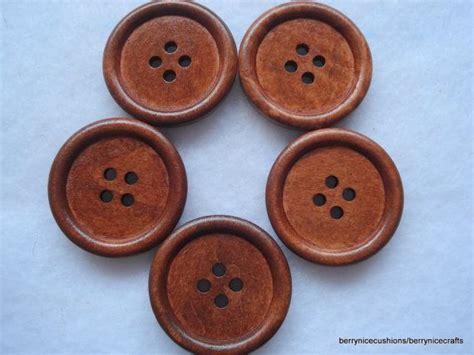 30mm Wood Buttons Large Plain Wood Buttons Pack By Berrynicecrafts £1