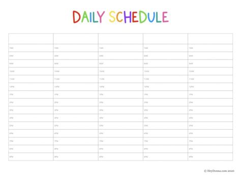 Create A Daily Schedule For Kids With These Free