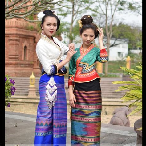 Myanmar Traditional Costume Dai Nationality Slim Retro Short Sleeved