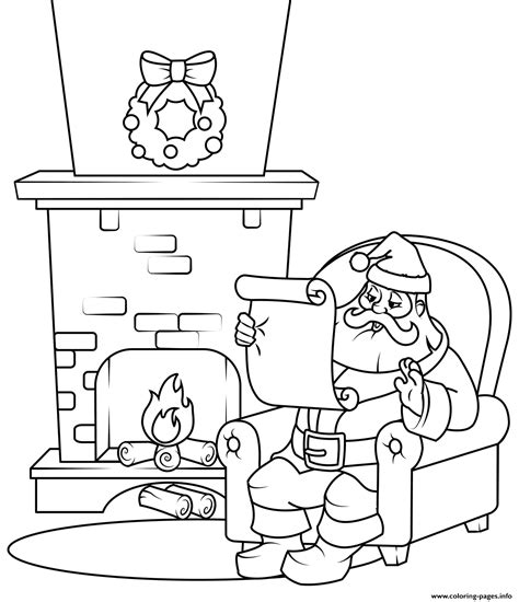 Download this santa letter coloring sheet template here. Santa Checking His List Christmas Coloring Pages Printable