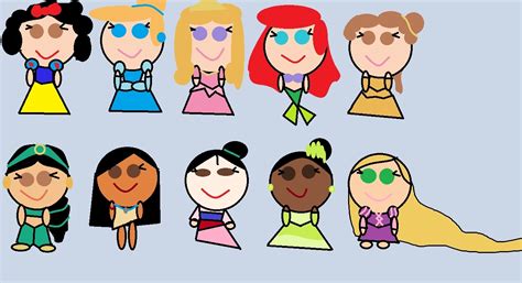 Disney Princesses Lineup Disney Princess Fan Art 18243073 Fanpop