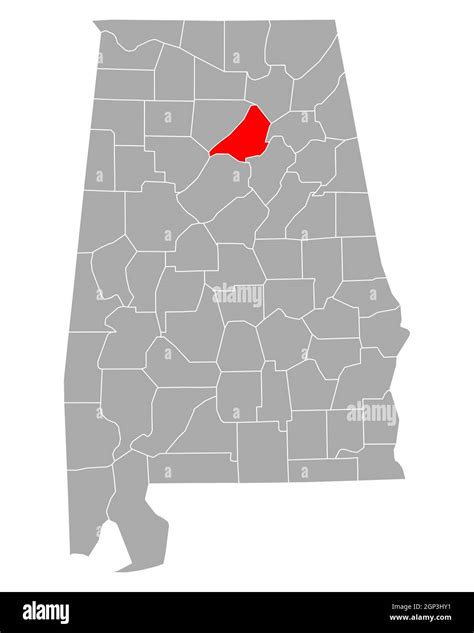 Map Of Blount In Alabama Stock Photo Alamy