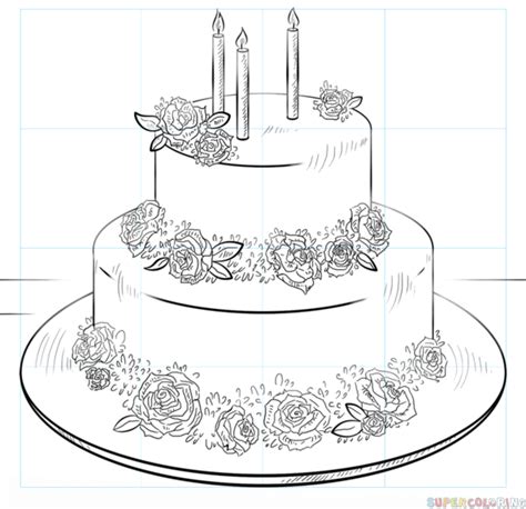 Simple Cake Sketch At Explore Collection Of Simple