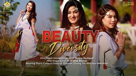 Beauty In Diversity Miss Nepal Wearing Tharu Cultural Dress Of Chitwan During 7th Khichara