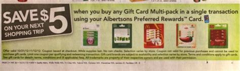We did not find results for: Albertsons - Buy $30 in iTunes Gift Cards Get a $5 Store Coupon! - One Hundred Dollars a Month