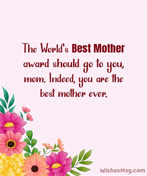 Messages For Mother Love You Mom Quotes Wishesmsg