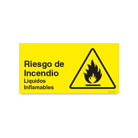 Riesgo De Incendio Liquido Inflamables Señalética Vial