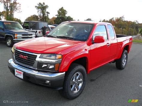 Fire Red 2011 Gmc Canyon Sle Extended Cab 4x4 Exterior Photo 39423026