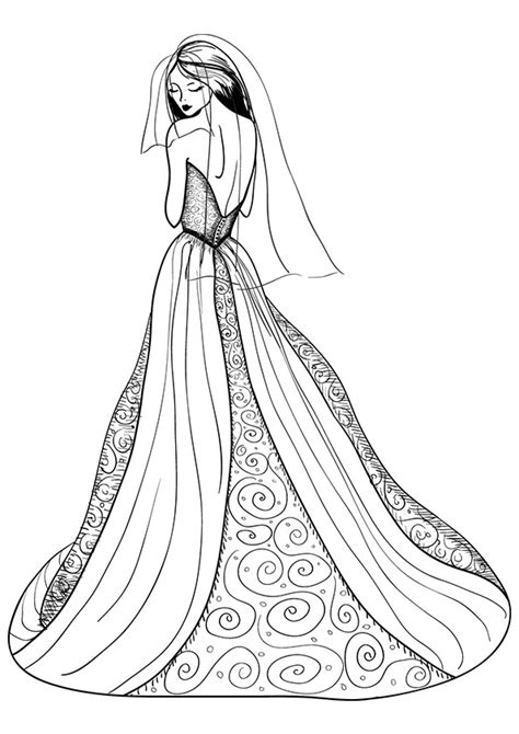 Coloring Pages Of Girls In Dresses At Getdrawings Free