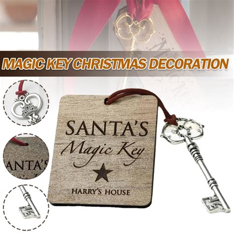 Christmas Hanging Ornament Creative Christmas Santas Magic Key Pendant