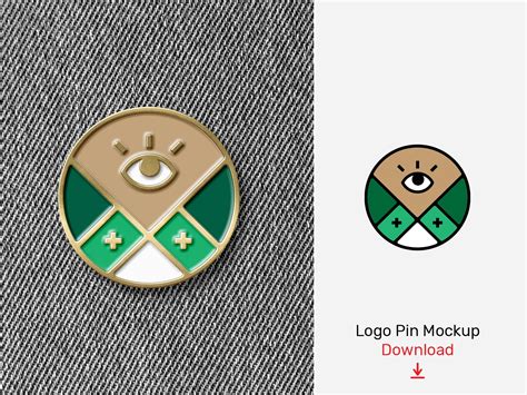 Logo Enamel Pin Mockup By Mrmockup™ On Dribbble
