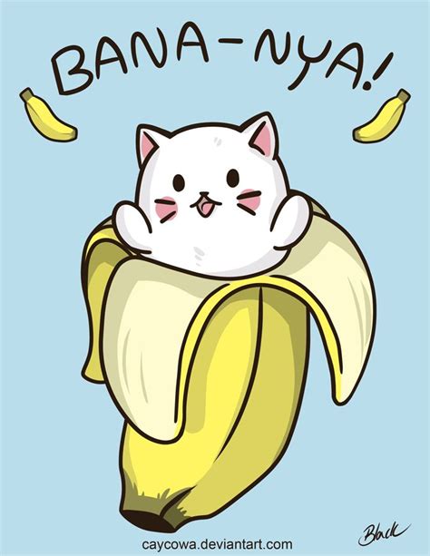 Bananya By Caycowa Dacxr16 Png 695×900 Cute Cat Drawing Kawaii