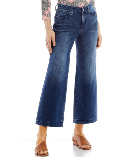 Nydj Teresa Wide Leg Ankle Length Stretch Denim Jeans Dillards