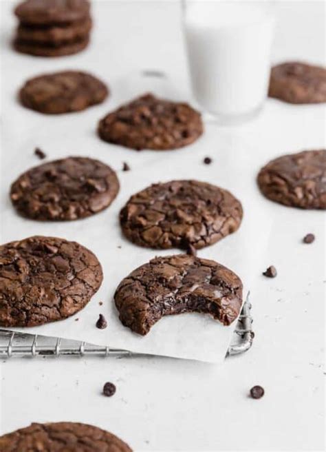Fudgy Brownie Mix Cookies — Salt And Baker