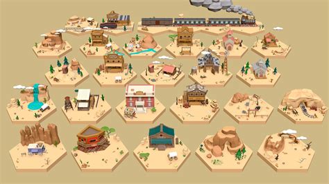 Low Poly Wild West Set Buy Royalty Free 3d Model By Mnostva 2bc3060