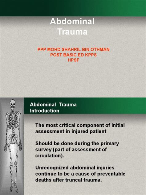 Abdominal Traumappt Major Trauma Abdomen