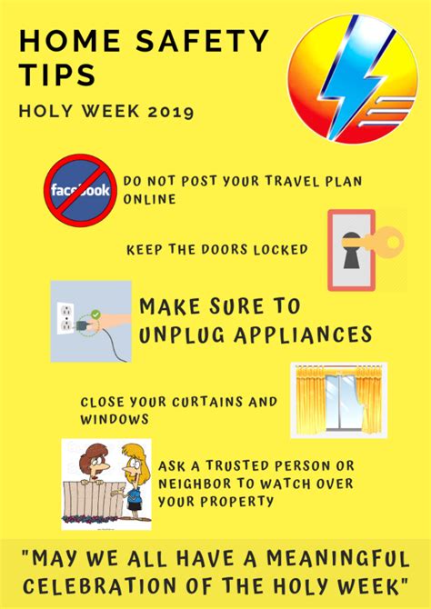 Home Safety Tips For Holy Week 2019 Socoteco 2