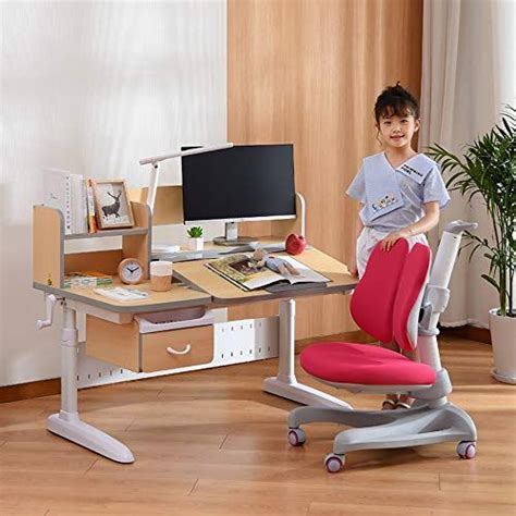 Totguard Ergonomic Kids Desk And Chair Set Children Study Table Height