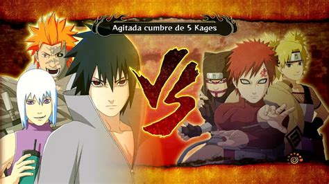 Sasuke Vs Los 5 Kages Naruto Shippuden Ultimate Ninja Storm 3 Full